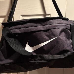 Nike Black and White Duffel Bag